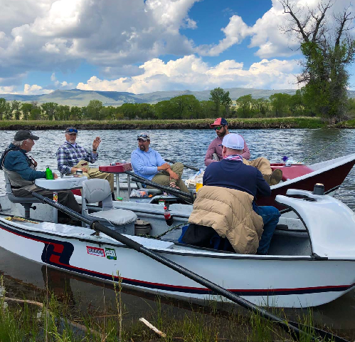 Montana fly fishing guides with clients
