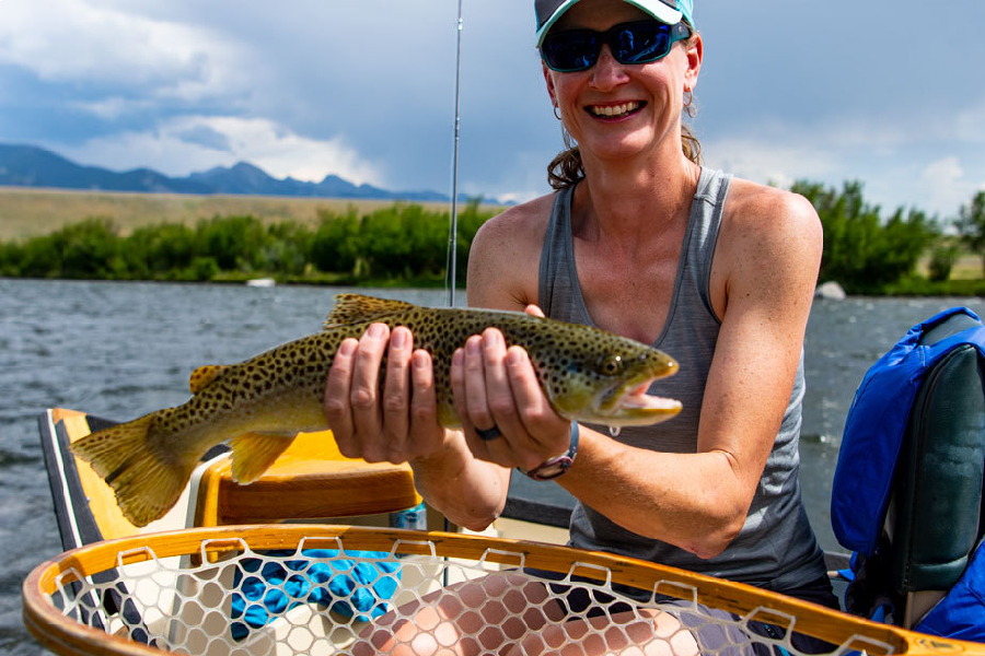 Montana fly fishing lessons on float trip
