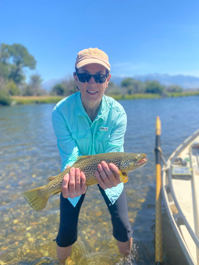 Amy and brown trout