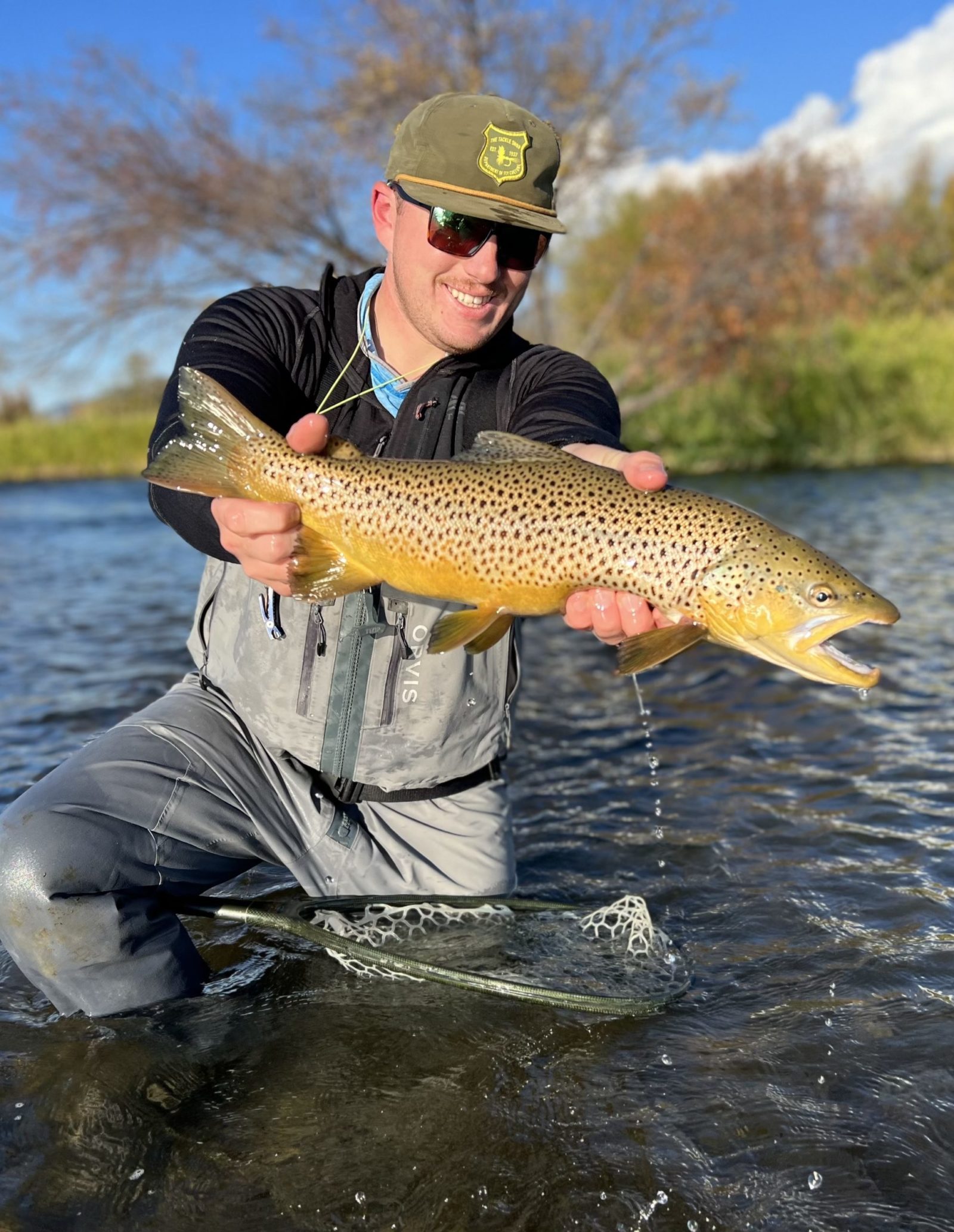 Hank with a lake run brown